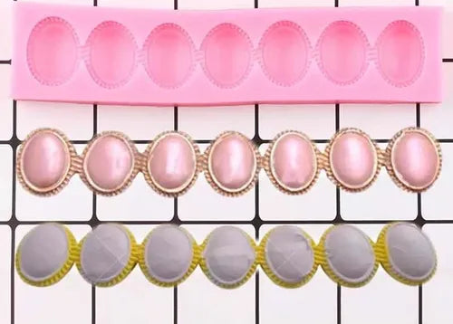 MOLDE DE SILICON COLLAR PERLAS