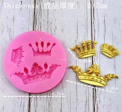 MOLDE DE SILICON CORONAS X 3