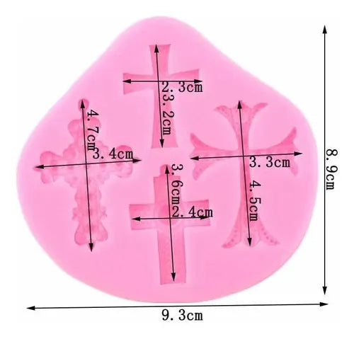 MOLDE DE SILICON PAQUETE CRUCES 3PZA