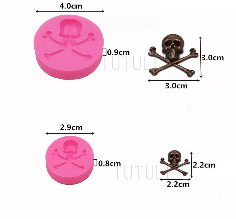 Molde de silicon calavera Hallowen