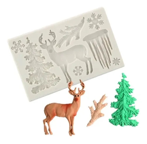 MOLDE DE SILICON INVIERNO NAVIDAD