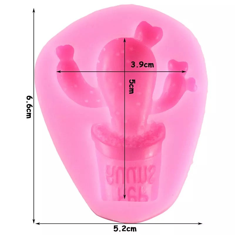 MOLDE DE SILICÓN NOPAL CON CORAZONES