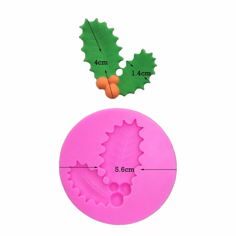 MOLDE DE SILICÓN HOJA DE NOCHE BUENA