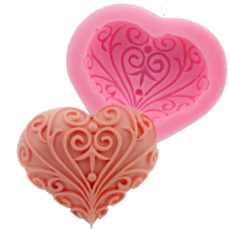 MOLDE DE SILICÓN CORAZÓN FORJADO