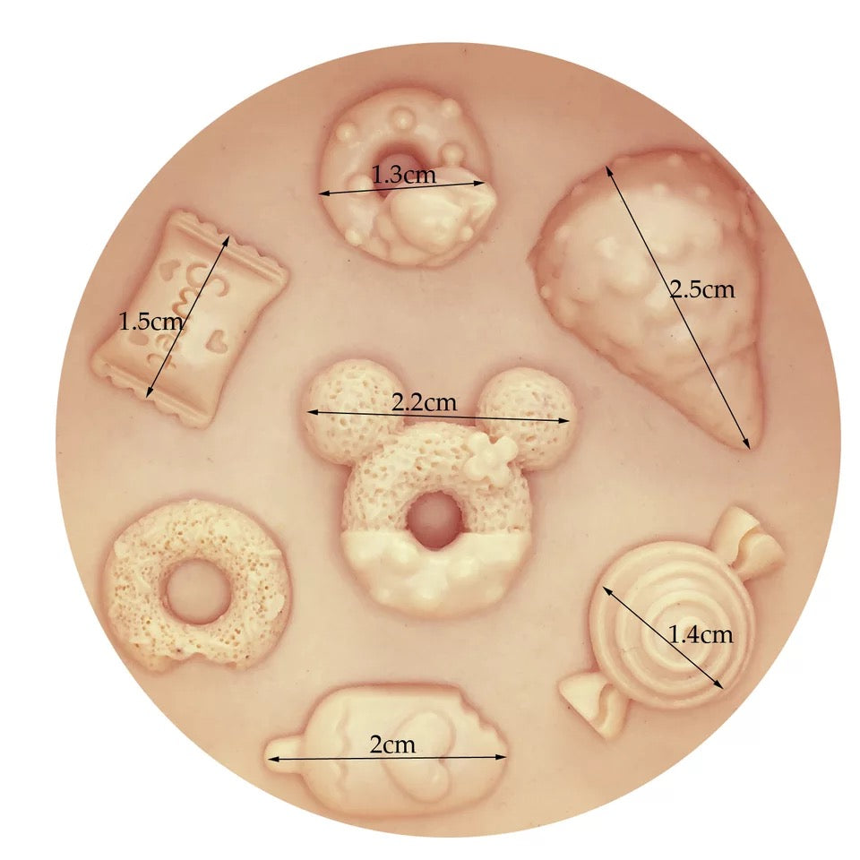MOLDE DE SILICÓN DULCES, DONAS DE MICKEY