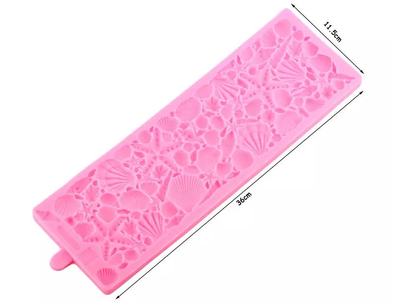 Molde de Silicón textura de Conchas y Caracoles