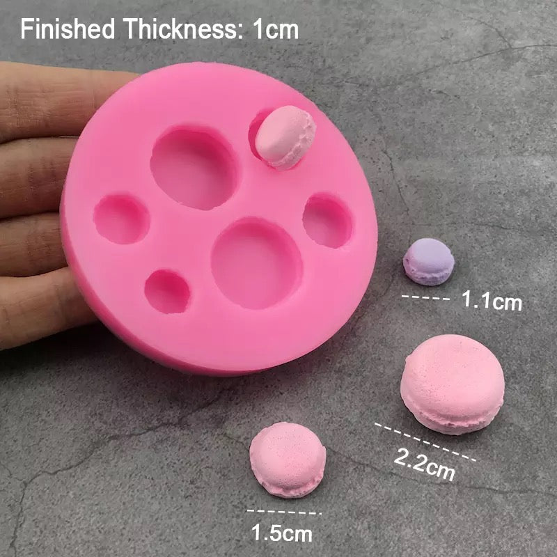 Molde de Silicón Macarrones x 6