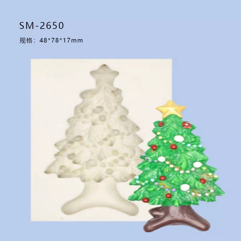 MOLDE DE SILICÓN ÁRBOL DE NAVIDAD