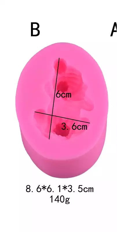 MOLDE DE SILICÓN BEBÉ CON GORRITO