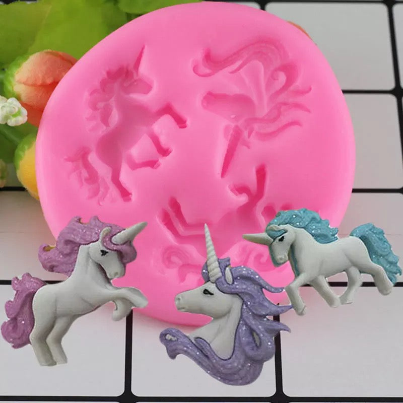 Molde de Silicón Unicornios