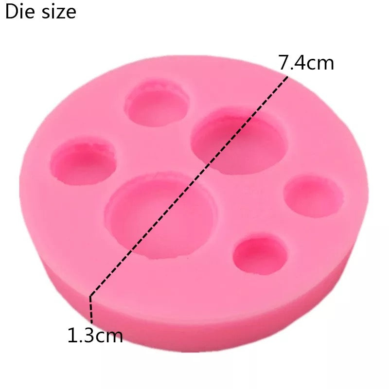 Molde de Silicón Macarrones x 6