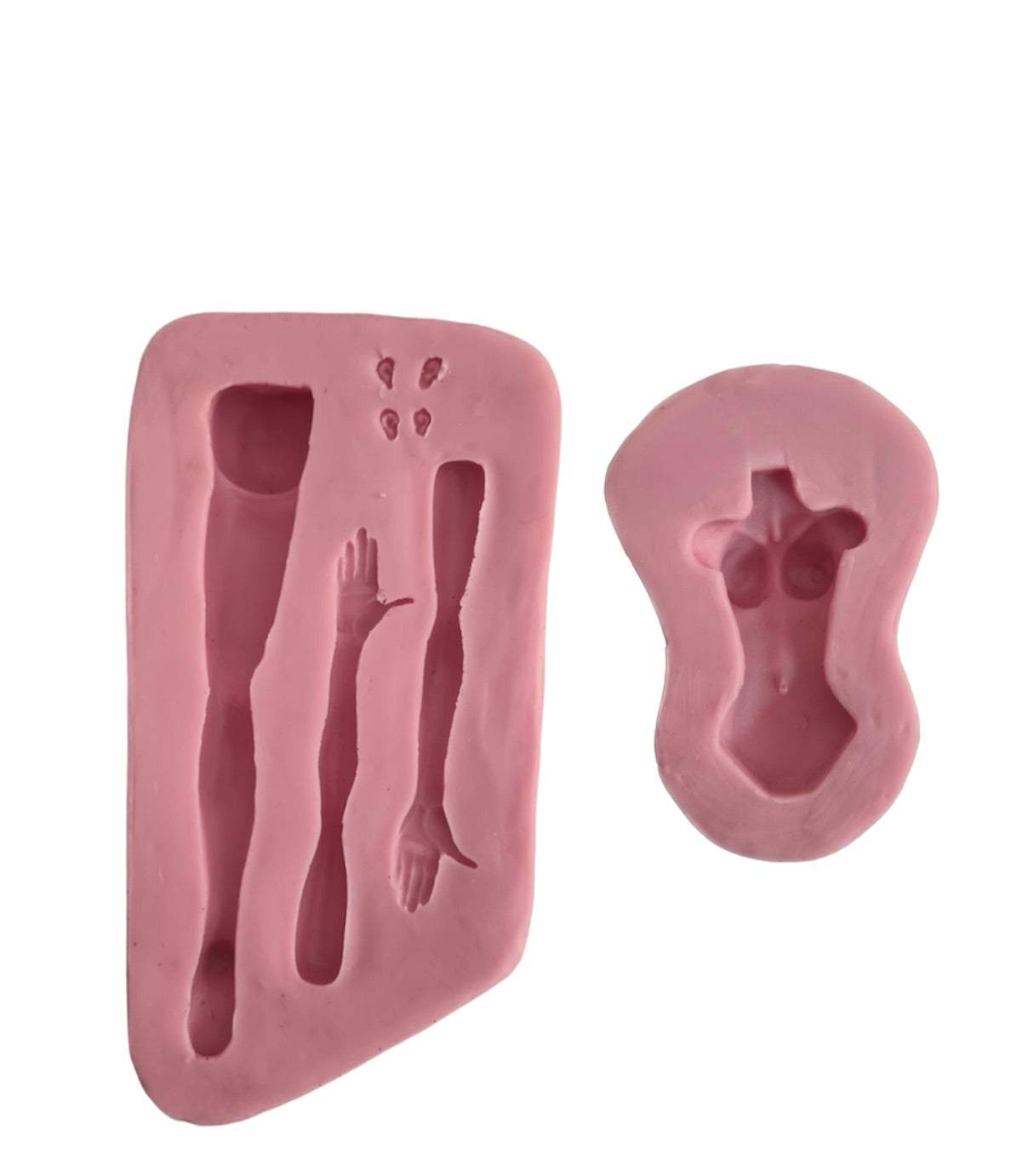 MOLDE DE SILICÓN TORSO CON PIERNA, BRAZOS Y OREJAS, CABEZA INCLUIDA