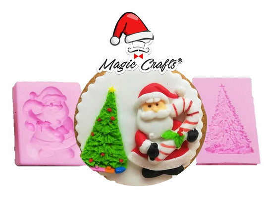 MOLDE DE SILICÓN SANTA CON BASTÓN