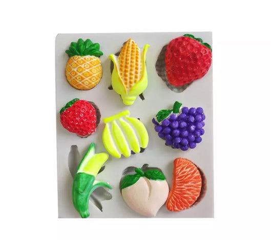 MOLDE DE SILICÓN FRUTAS