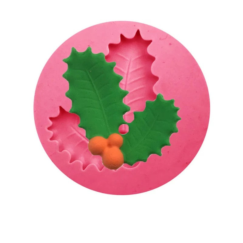 MOLDE DE SILICÓN HOJA DE NOCHE BUENA
