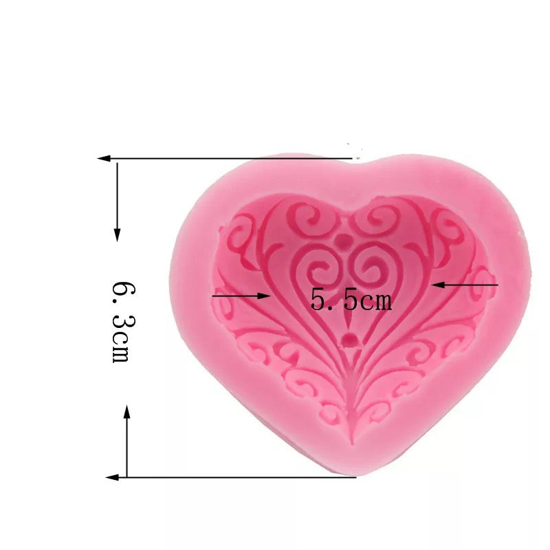 MOLDE DE SILICÓN CORAZÓN FORJADO