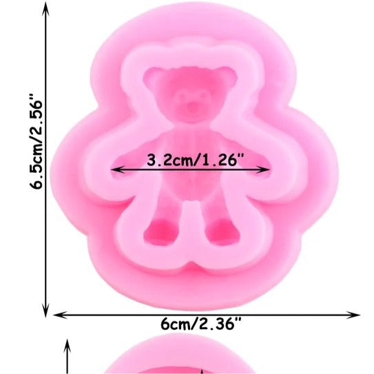 MOLDE DE SILICÓN PAQUETE OSITOS