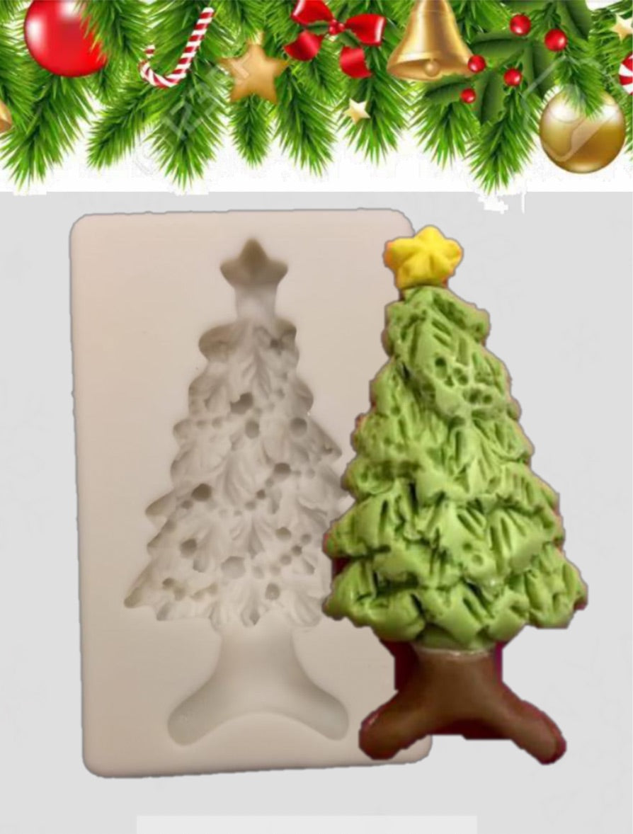 MOLDE DE SILICÓN ÁRBOL DE NAVIDAD