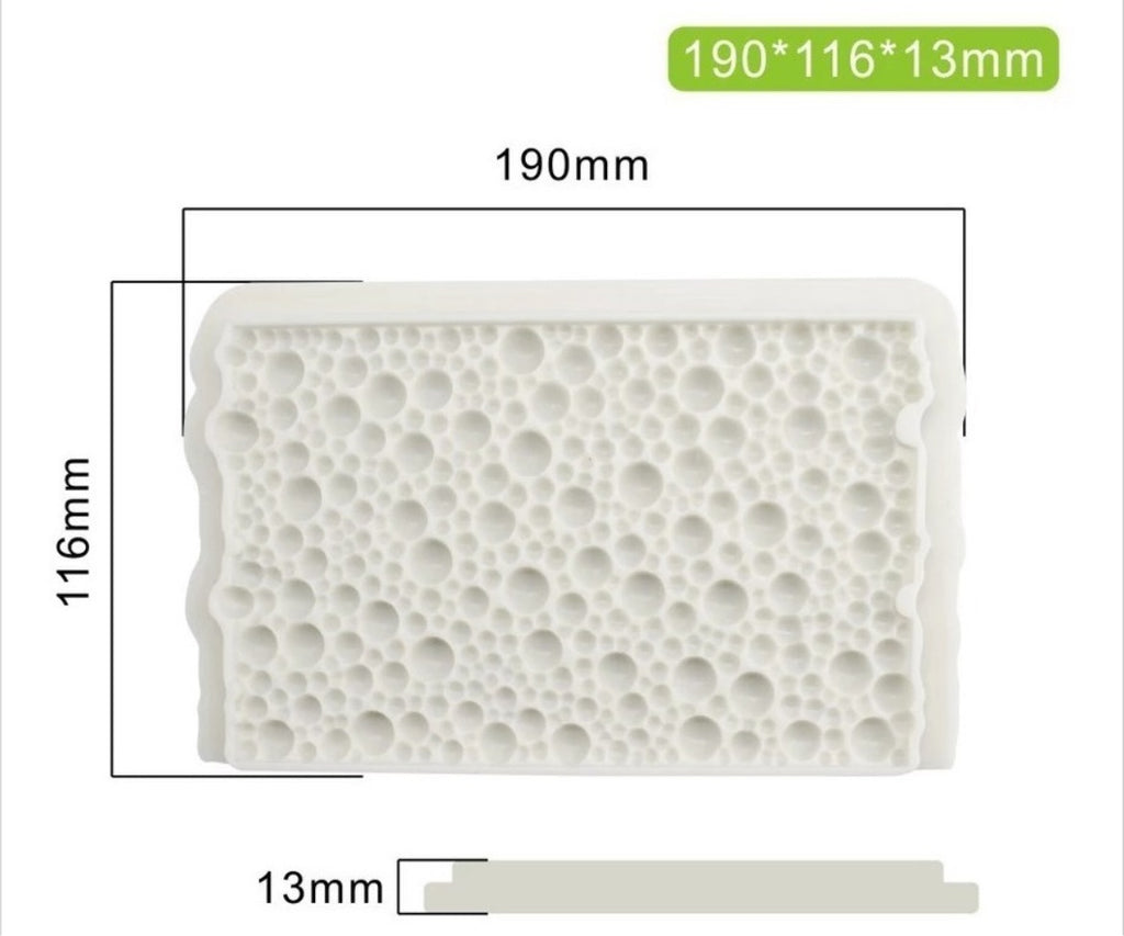MOLDE DE SILICÓN TEXTURA DE PERLAS, BURBUJAS